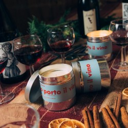 Candela profumata “Io porto il vino” – Soia artigianale | Olivia Brusca